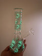 8" Glow In The Dark Designer RM Beaker Water Pipe - with 14M Bowl & 4mm Banger