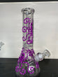 13"Outer Work Glow In The Dark Octopus Beaker Water Pipe - with 14M Bowl