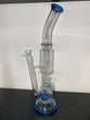 14.5" Double Intake Spiral Return Recycler Water Pipe - with 14M Bowl & 4mm Banger